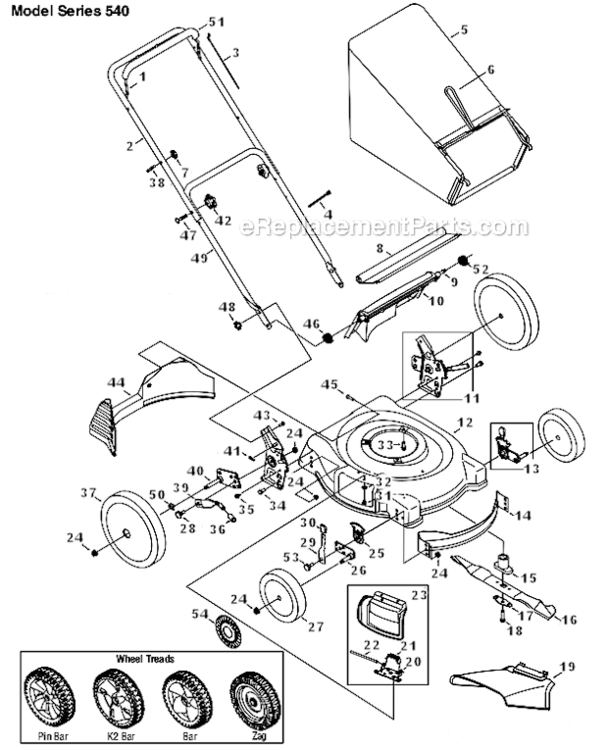 Page A Diagram and Parts List for 11A-546B029  Yard Man Lawn Mower